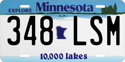 MN license plate 348LSM