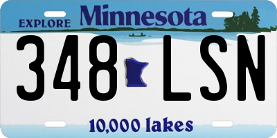 MN license plate 348LSN