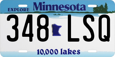 MN license plate 348LSQ