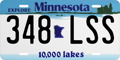 MN license plate 348LSS