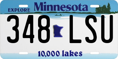 MN license plate 348LSU