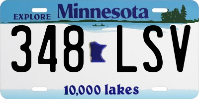 MN license plate 348LSV