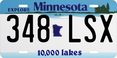 MN license plate 348LSX