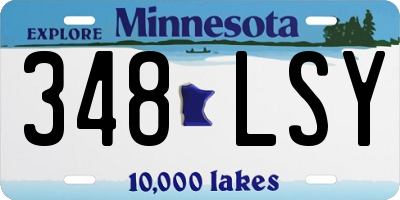 MN license plate 348LSY