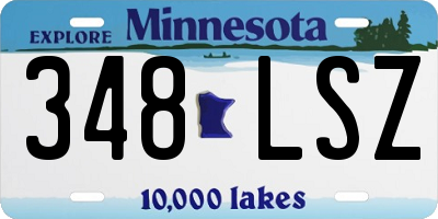 MN license plate 348LSZ