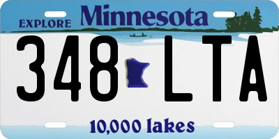 MN license plate 348LTA
