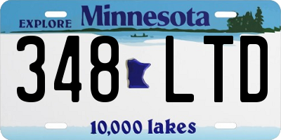 MN license plate 348LTD