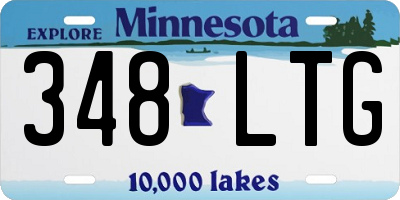 MN license plate 348LTG