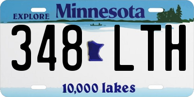 MN license plate 348LTH
