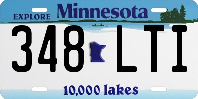 MN license plate 348LTI