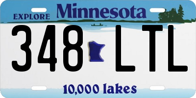 MN license plate 348LTL