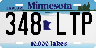 MN license plate 348LTP