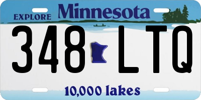 MN license plate 348LTQ