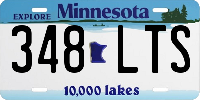 MN license plate 348LTS