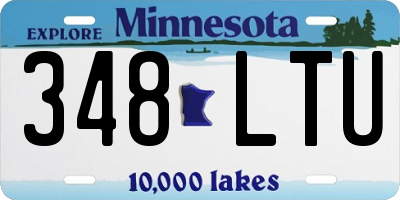 MN license plate 348LTU
