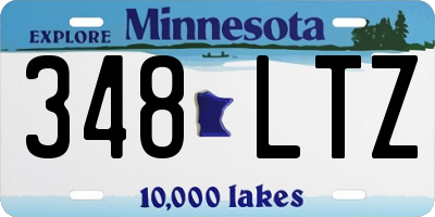 MN license plate 348LTZ