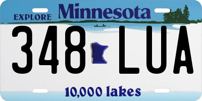 MN license plate 348LUA