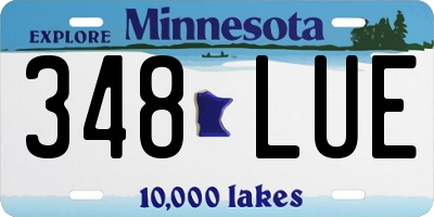 MN license plate 348LUE