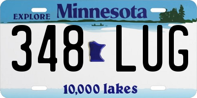 MN license plate 348LUG