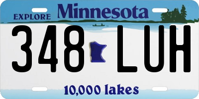 MN license plate 348LUH