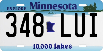 MN license plate 348LUI
