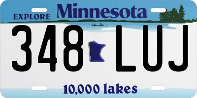 MN license plate 348LUJ