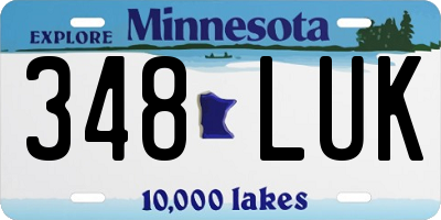 MN license plate 348LUK