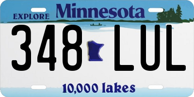 MN license plate 348LUL