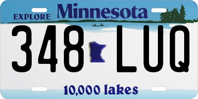 MN license plate 348LUQ