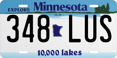 MN license plate 348LUS