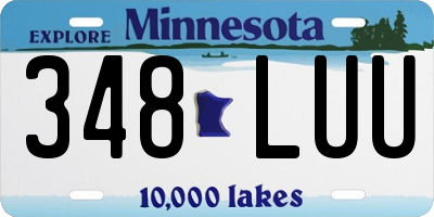 MN license plate 348LUU