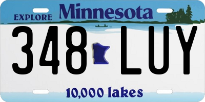 MN license plate 348LUY