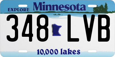 MN license plate 348LVB