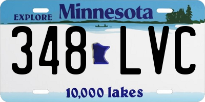 MN license plate 348LVC