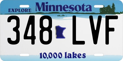 MN license plate 348LVF