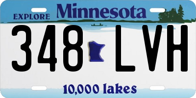 MN license plate 348LVH
