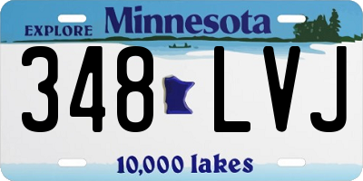 MN license plate 348LVJ