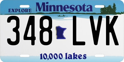 MN license plate 348LVK