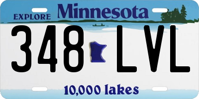 MN license plate 348LVL
