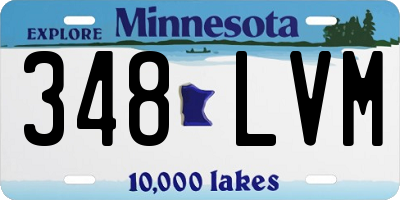 MN license plate 348LVM