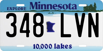 MN license plate 348LVN