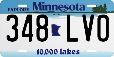 MN license plate 348LVO