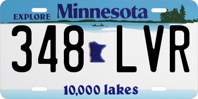 MN license plate 348LVR