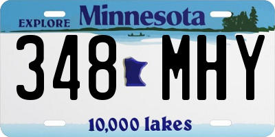 MN license plate 348MHY