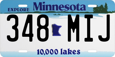 MN license plate 348MIJ