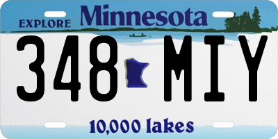 MN license plate 348MIY