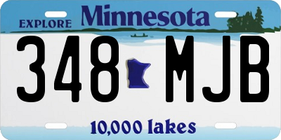 MN license plate 348MJB
