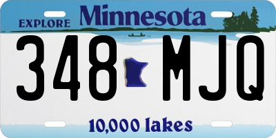 MN license plate 348MJQ