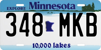 MN license plate 348MKB