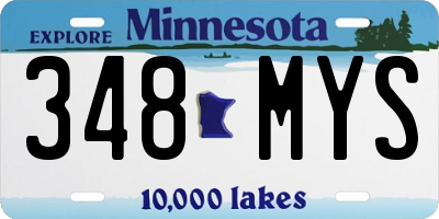 MN license plate 348MYS